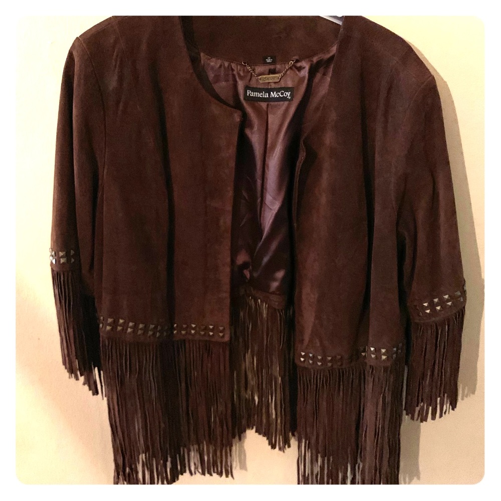 💯% Suede chocolate brown  jacket (Plus Size)